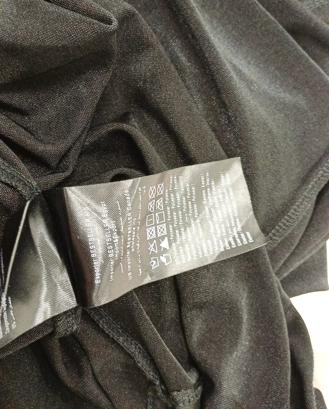 VERO MODA Denim svart klänning med kort ärm