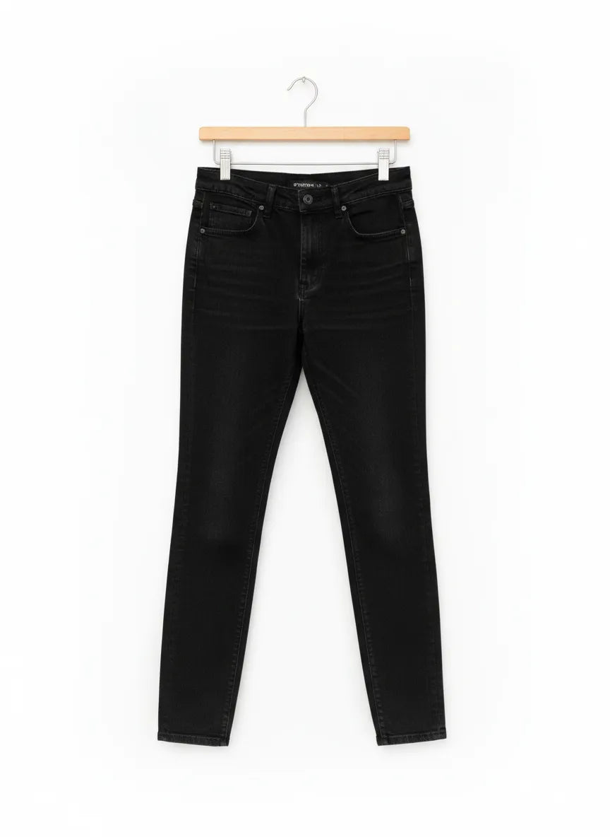 Stockh LM mörk marinblå jeans med hög midja och smal passform