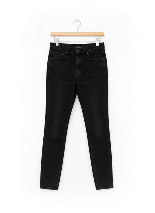 Stockh LM mörk marinblå jeans med hög midja och smal passform