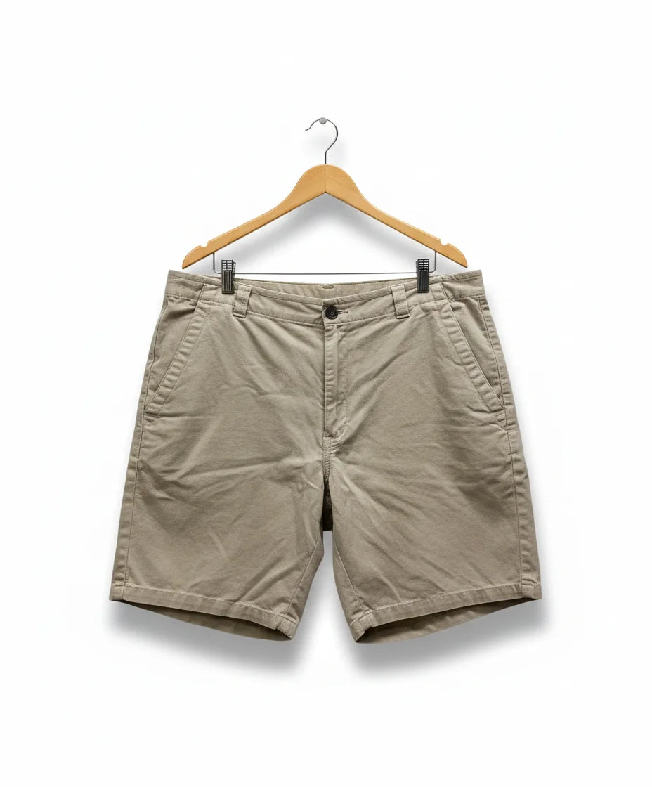 BISON beige bomullsshorts