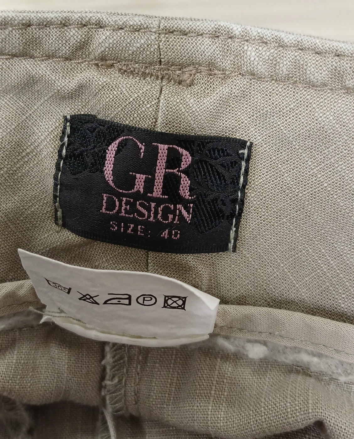 GR DESIGN beige linnebyxor