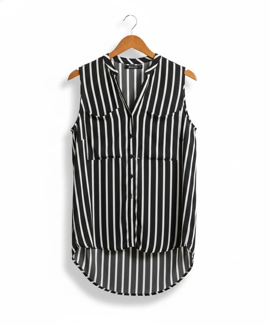 Gina Tricot randig ärmlös blus
