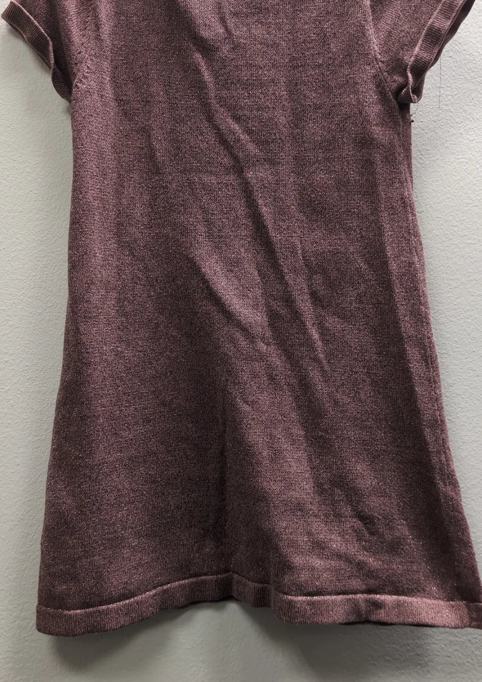 H&M stickad mauvebrun klänning
