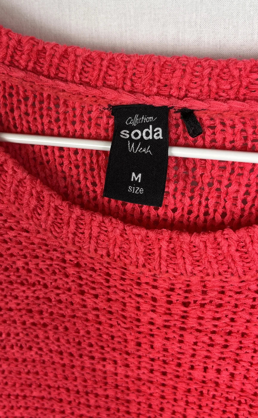 Soda Wear röd stickad tröja