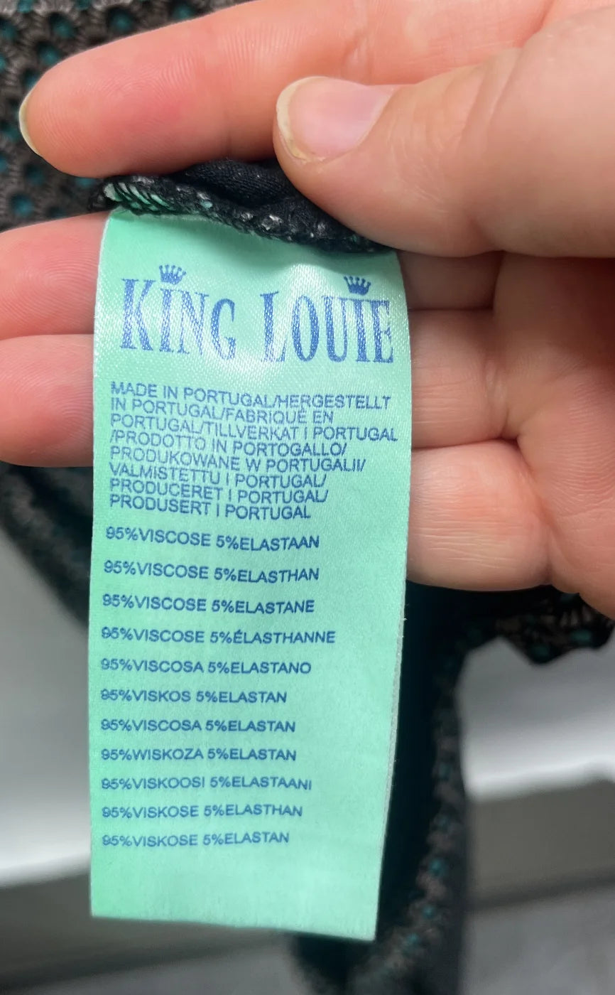 King Louie mönstrad omlagningsklänning