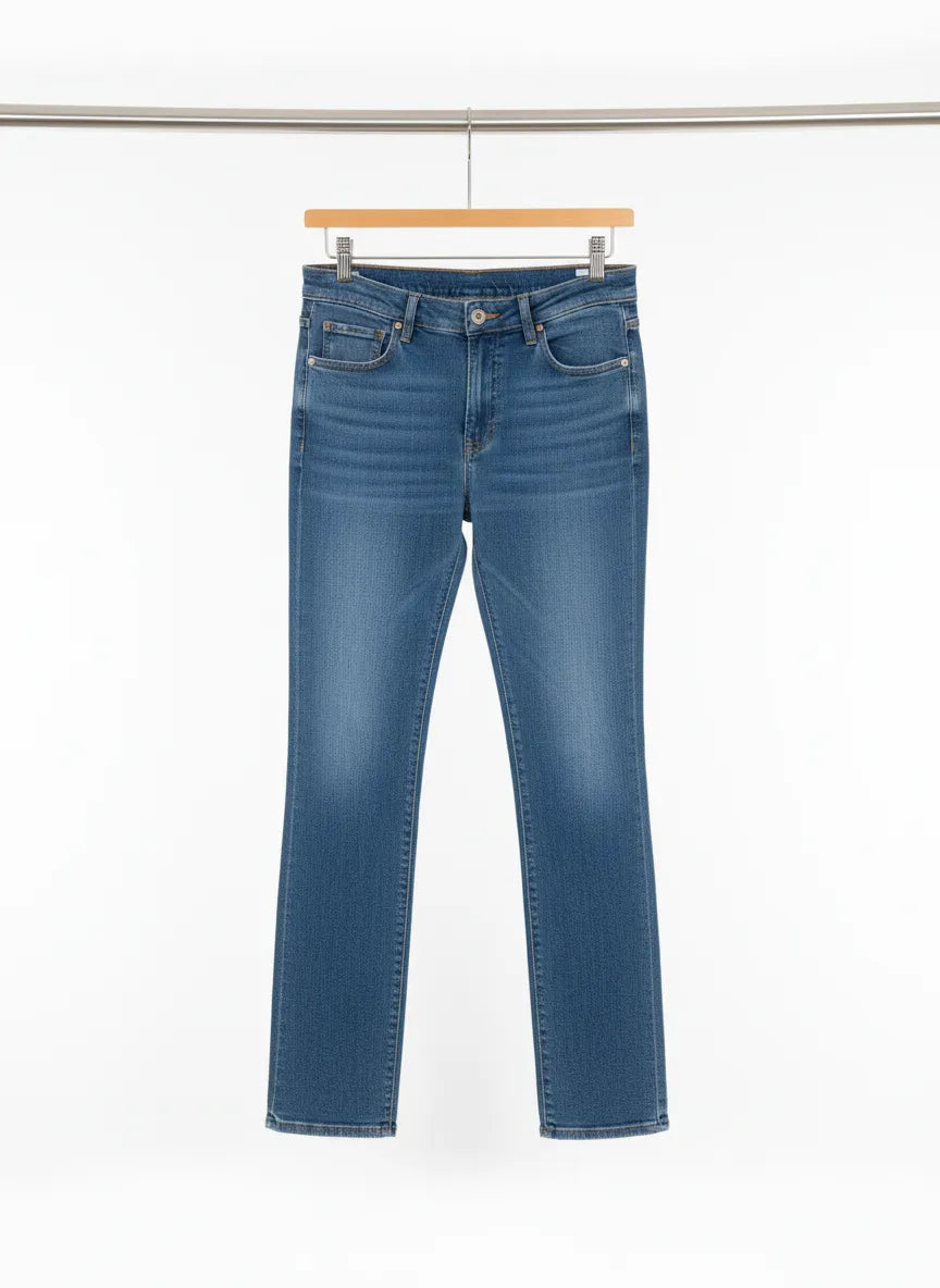 g perfect jeans dam blå blekta raka jeans