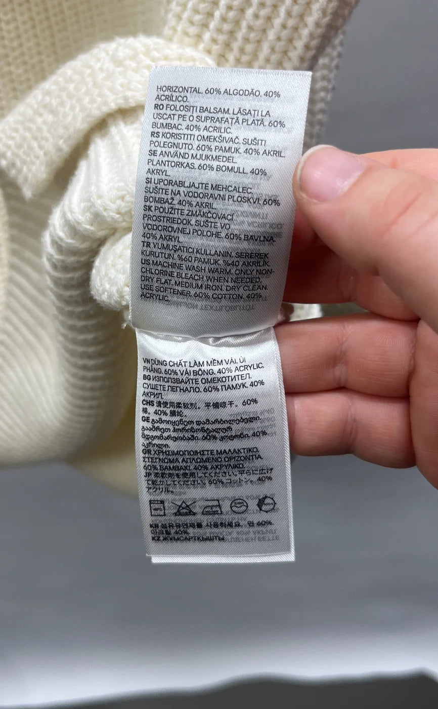 H&M Ribbad V-ringad Stickad Väst