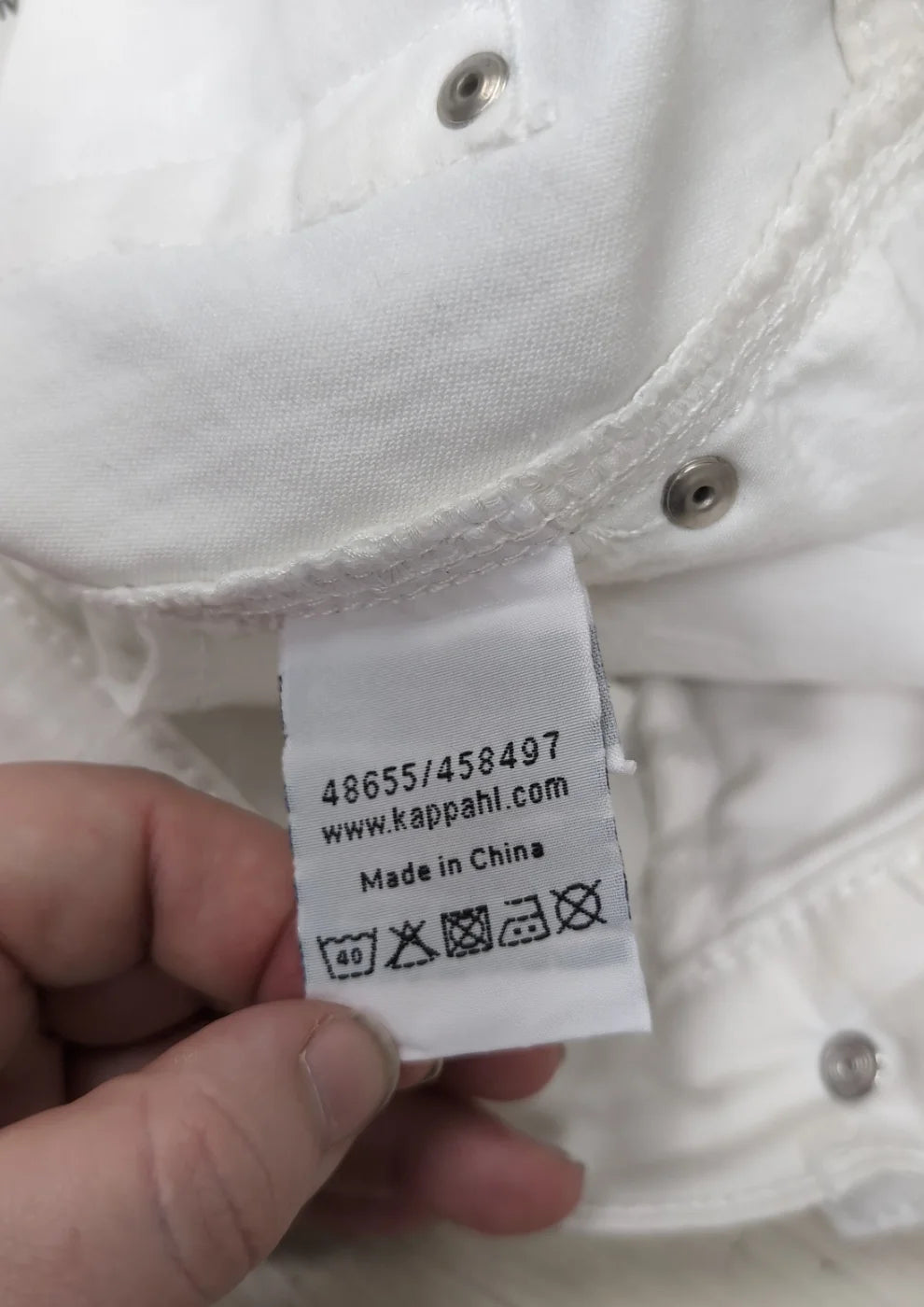 KappAhl vita smala jeans