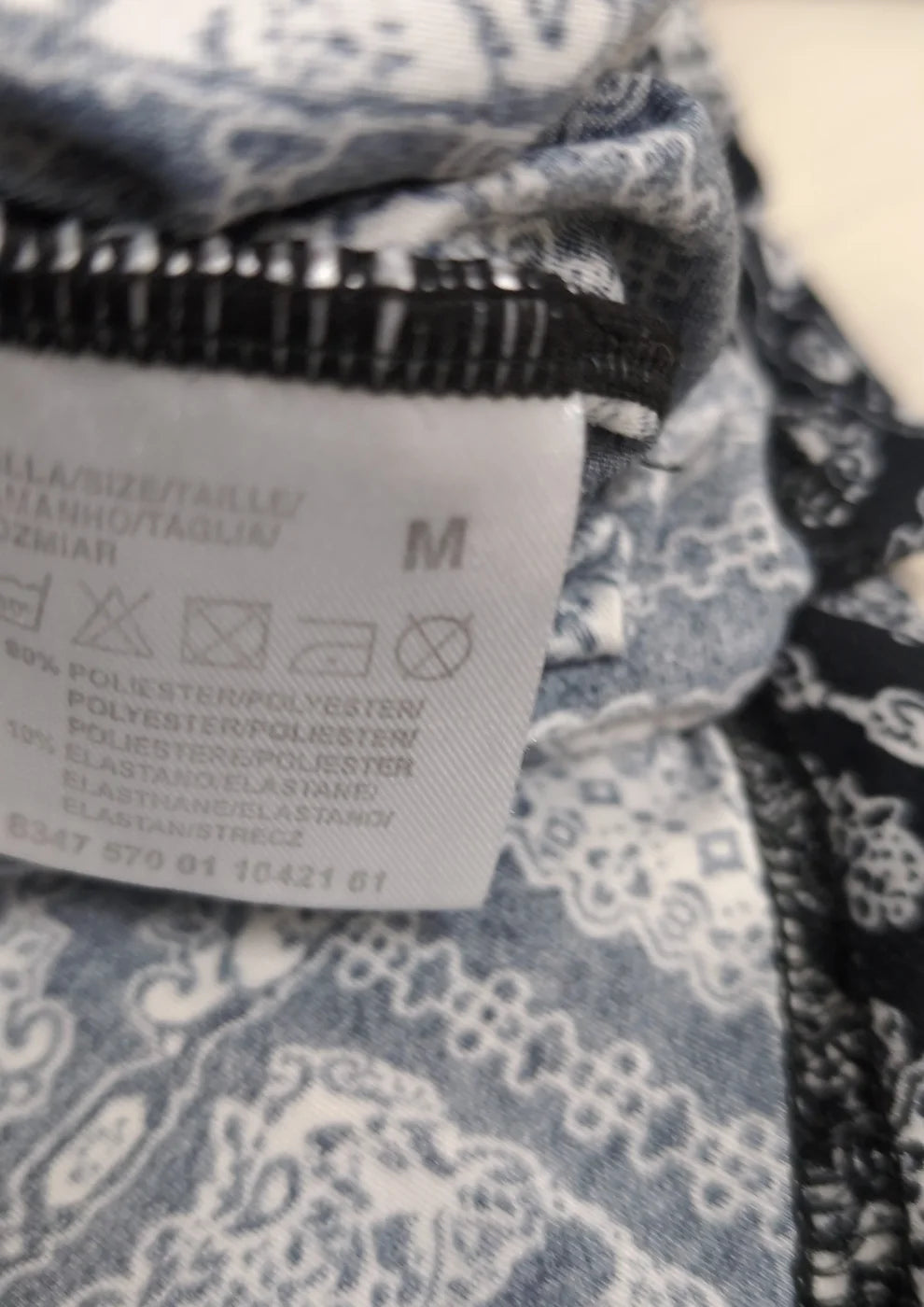 Mönstrad skjorta med dragkedja