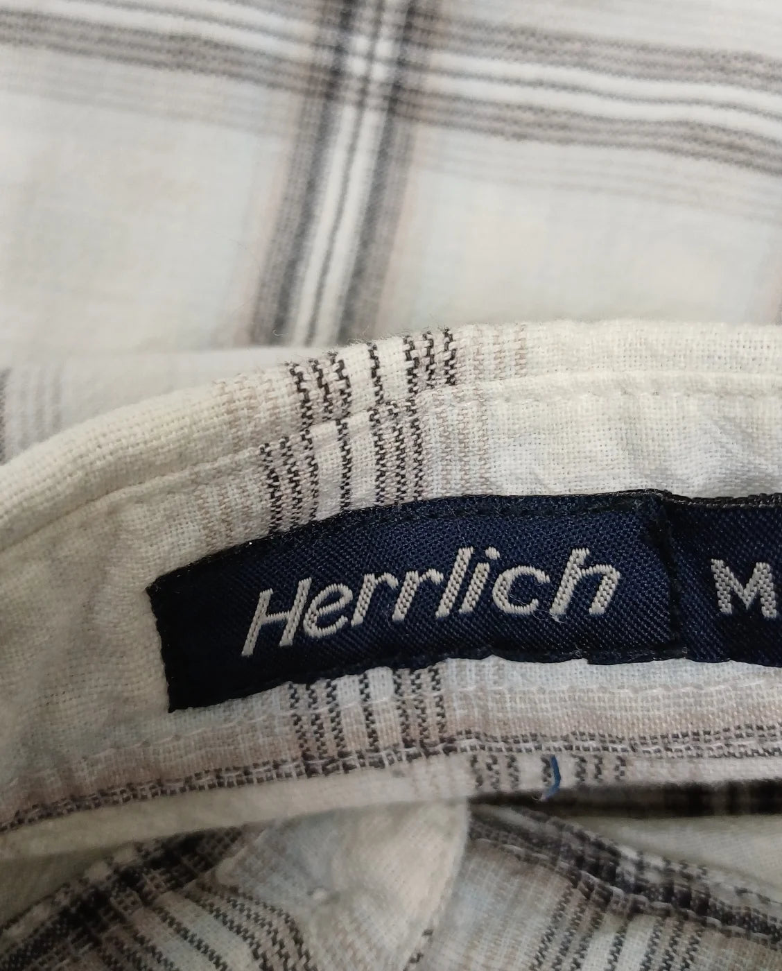 Herrlich herrskjorta med kort ärm och rutmönster