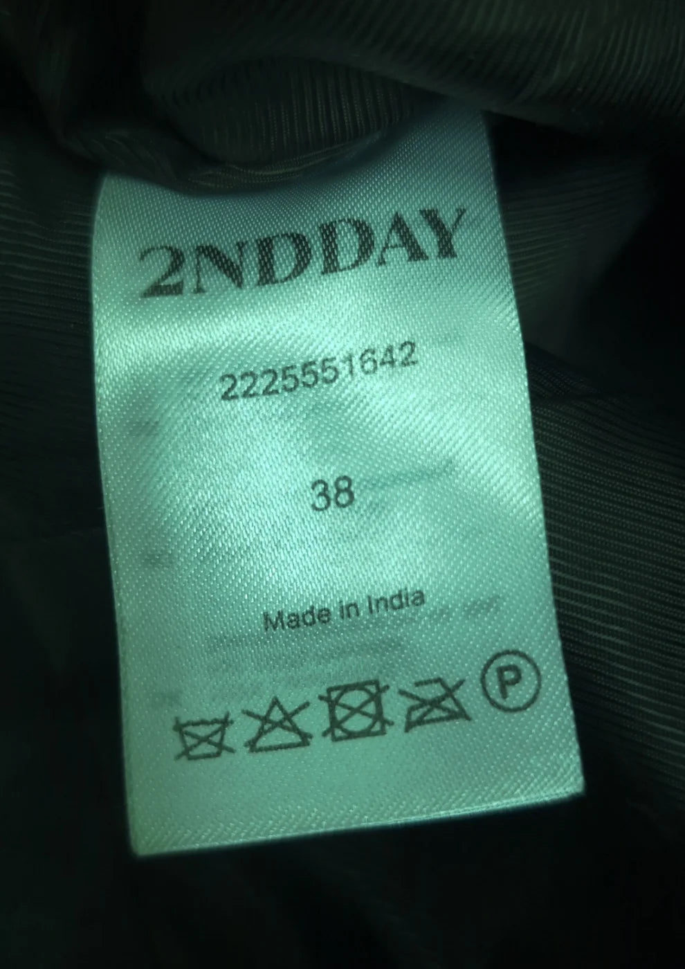 2ND DAY svart lädermidi kjol