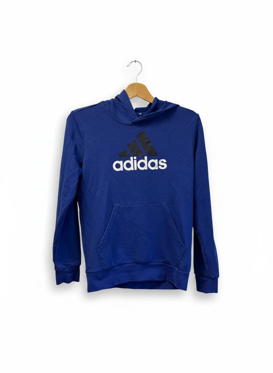Adidas blå hoodie för barn med logga