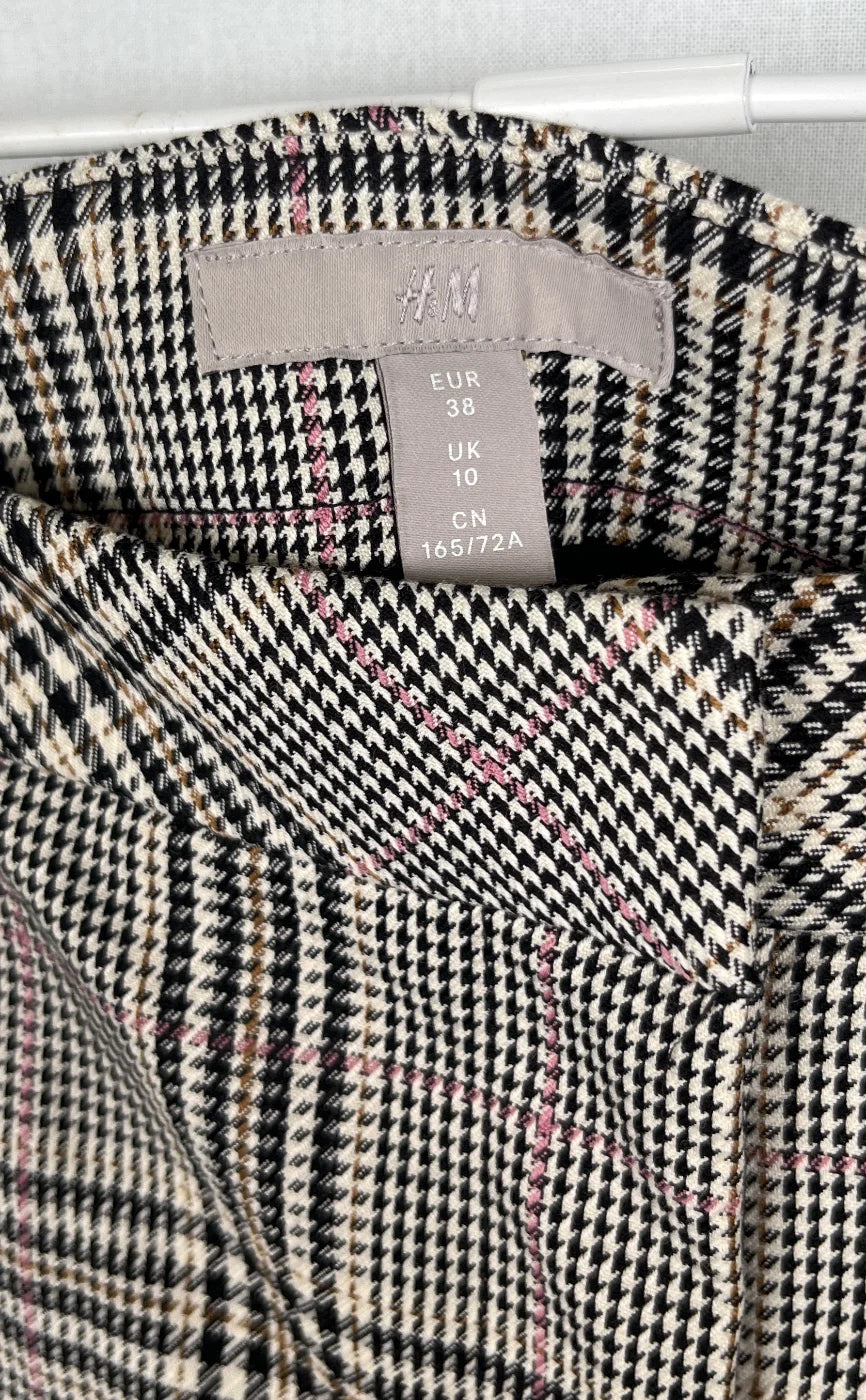 H&M rutig byxa med raka ben