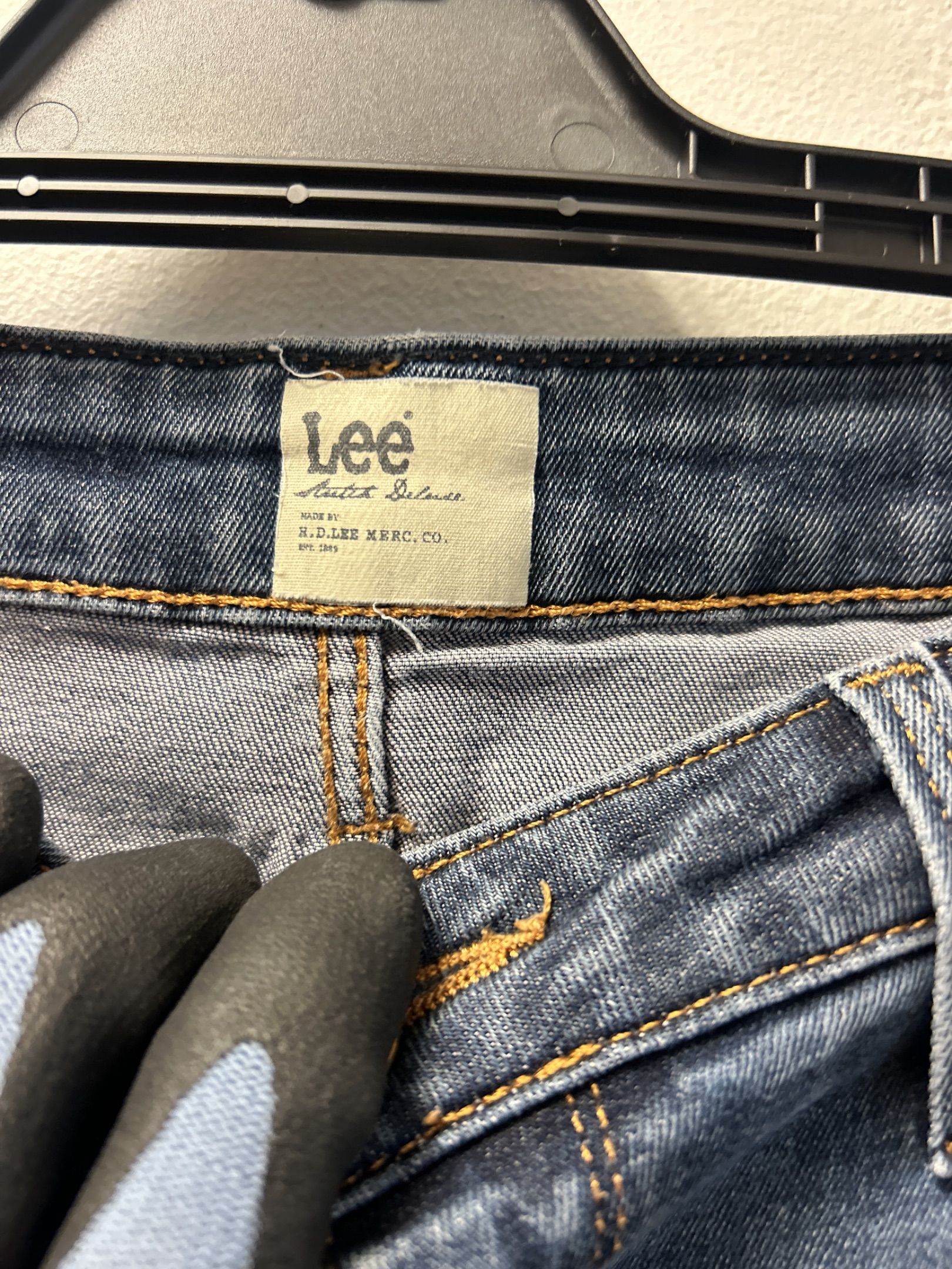 Lee raka ben blå jeans i denim