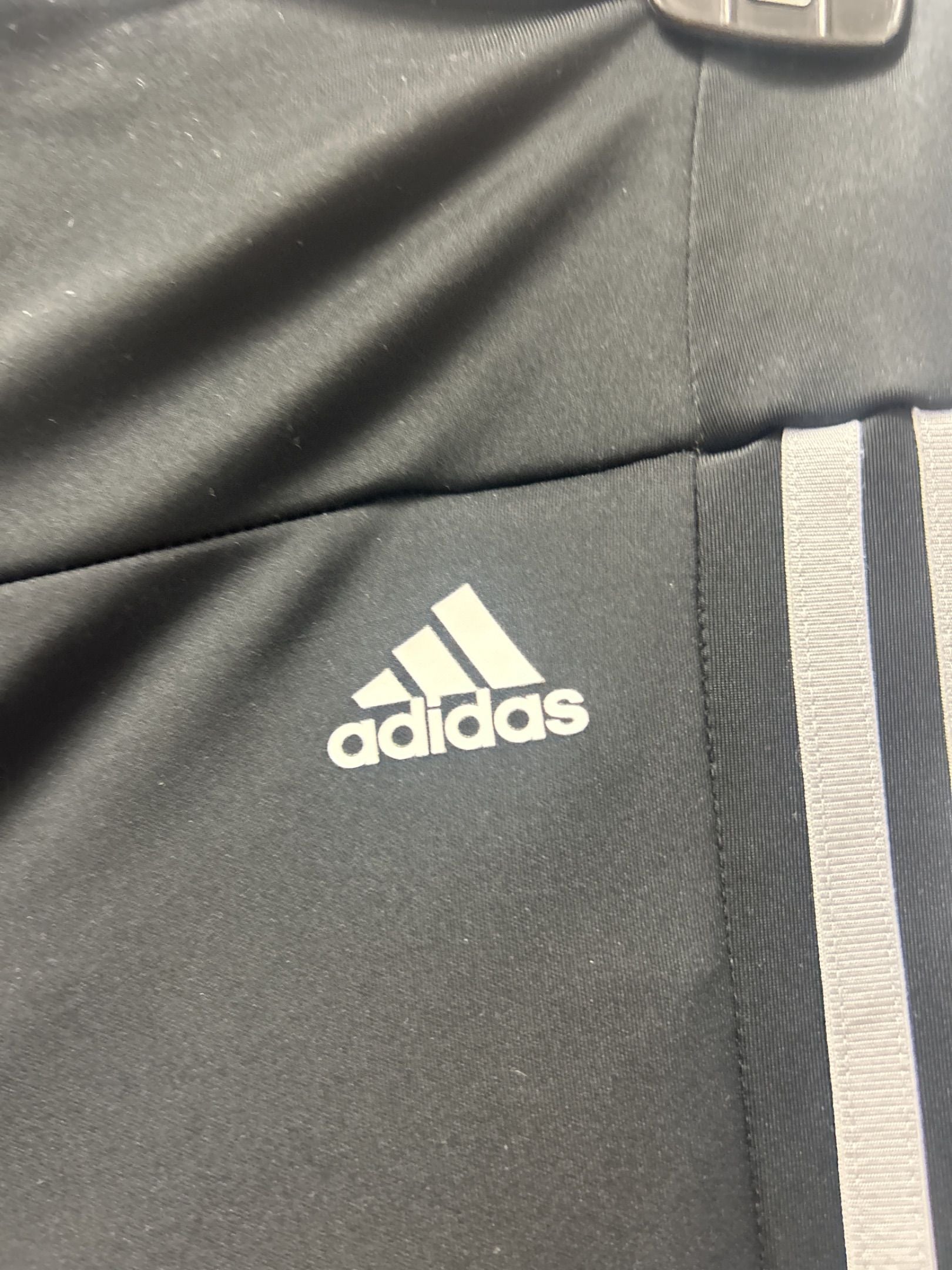 Adidas svarta tights med sidoränder