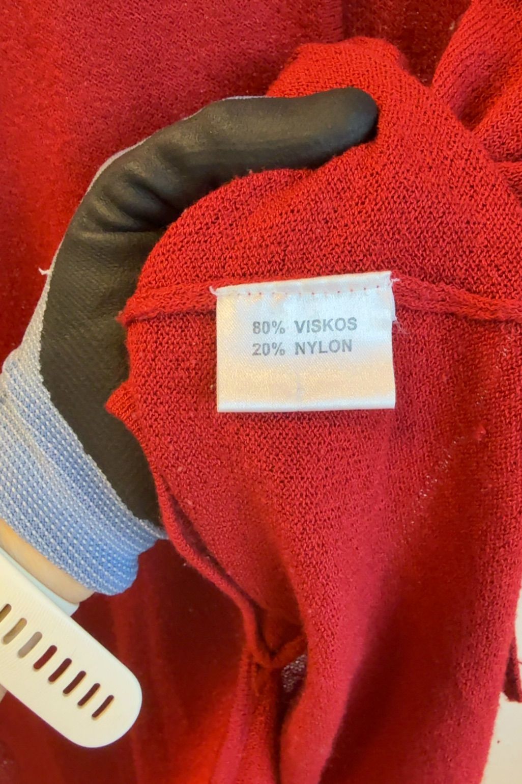 Mari Philippe röd cardigan med långa ärmar