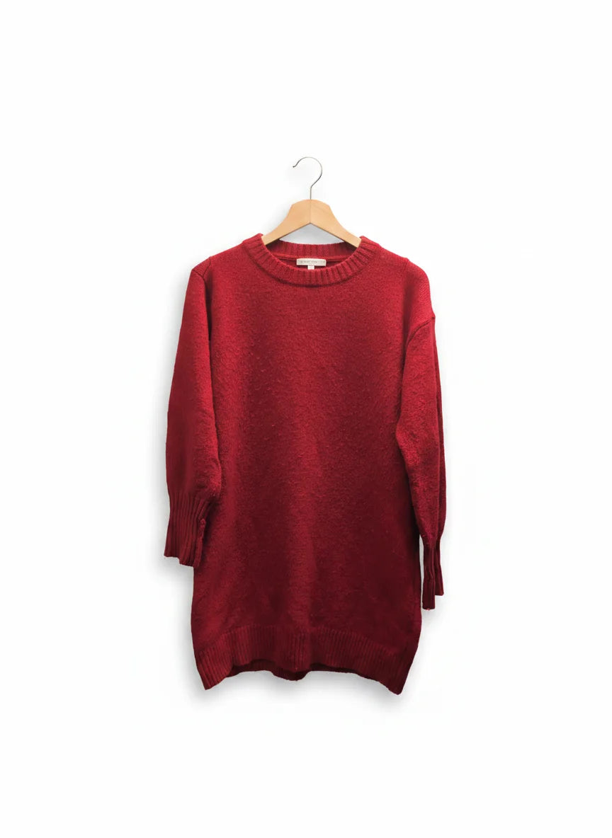 H&M röd stickad tröja