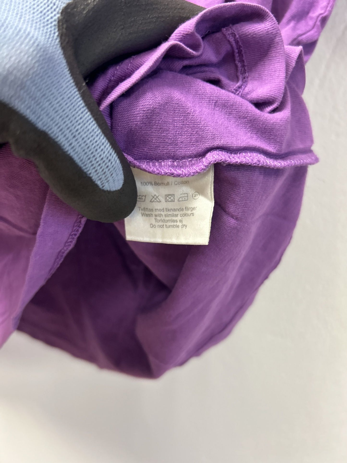 Stories lila rynkig t-shirt XL