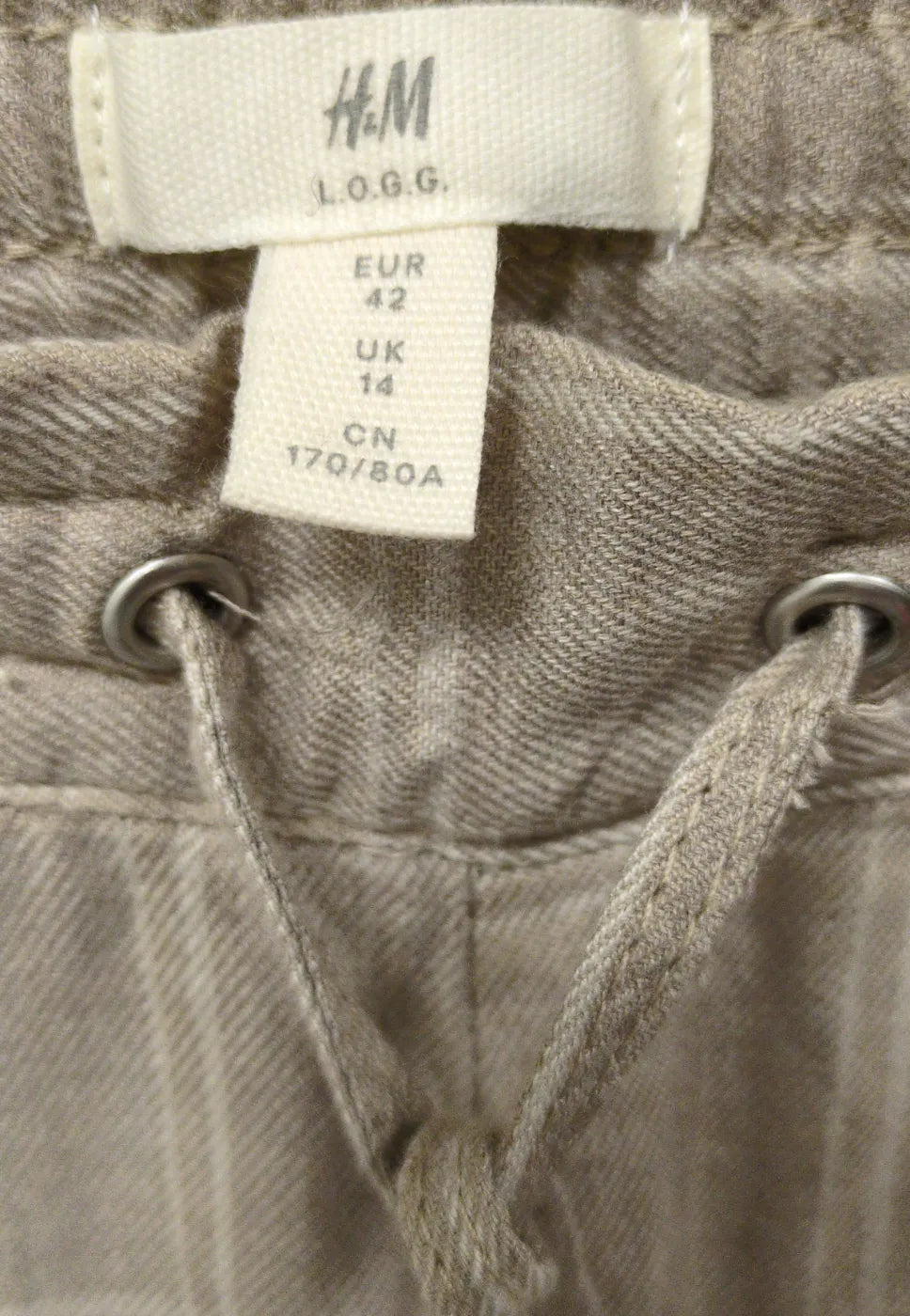 H&M L.O.G.G. rutiga byxor med dragsko