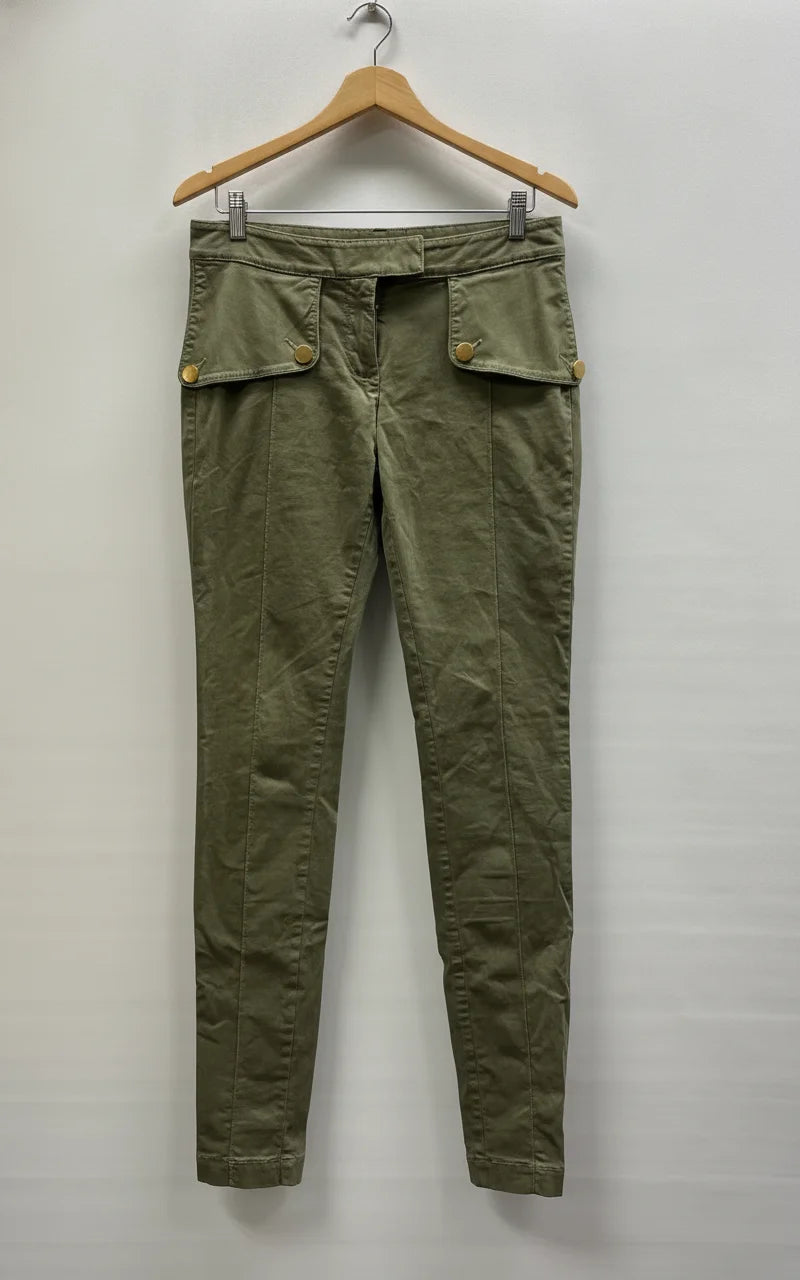 Hunkydory olivfärgade cargobyxor XS