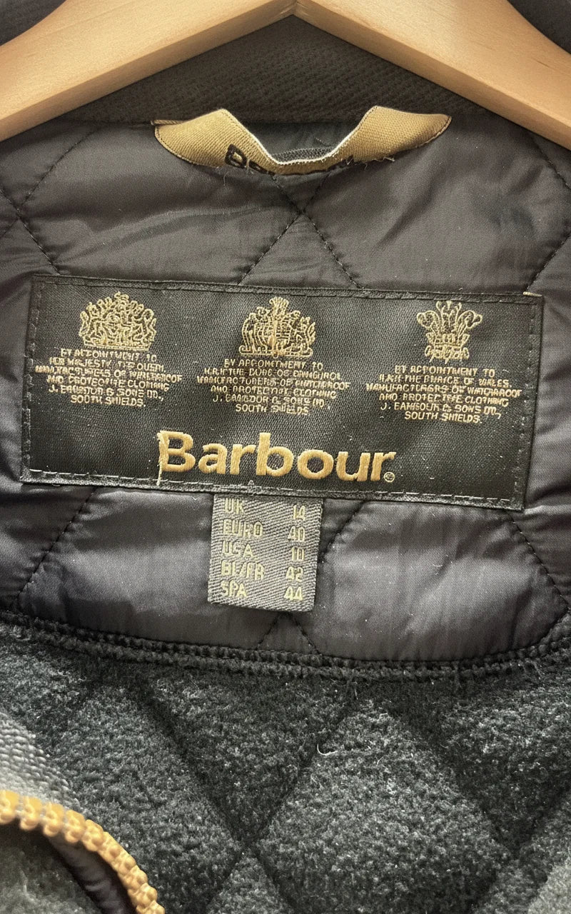Barbour quiltad svart jacka
