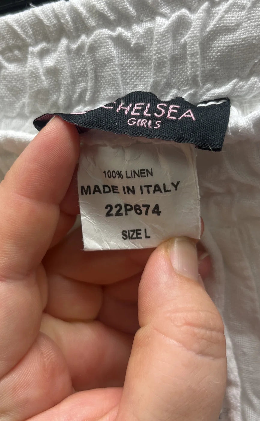Chelsea Girls vita linnebyxor