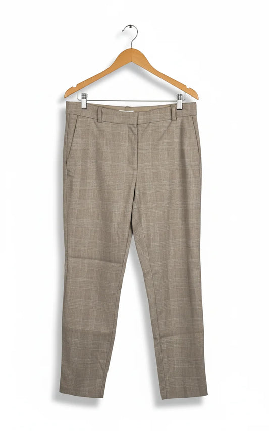 H&M rutiga beige byxor