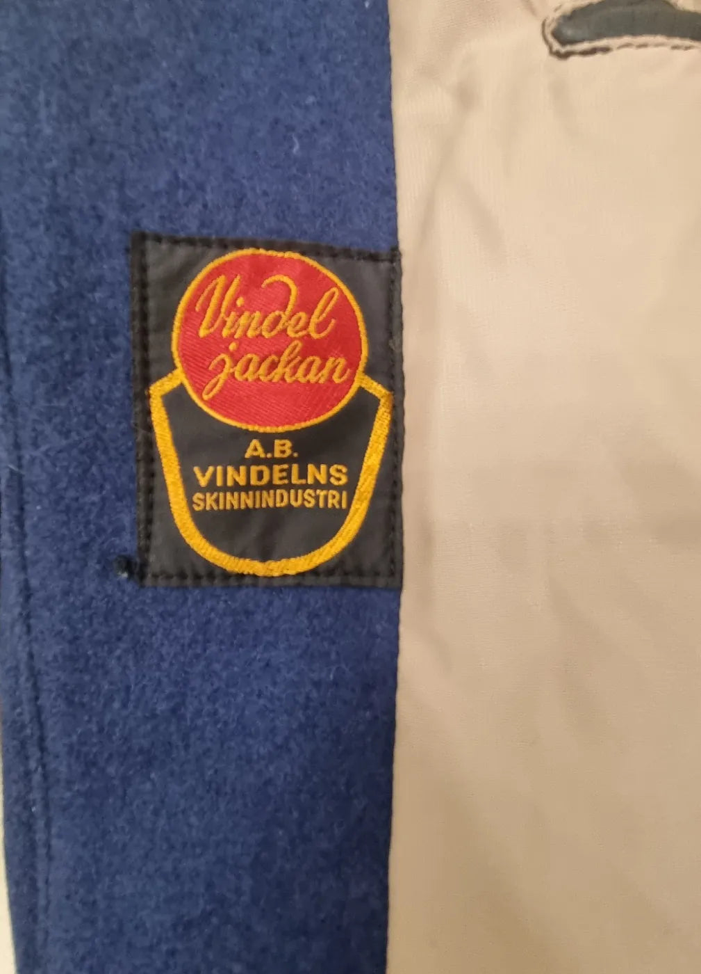 Vindel Jackan mörkblå ullblandad herrjacka