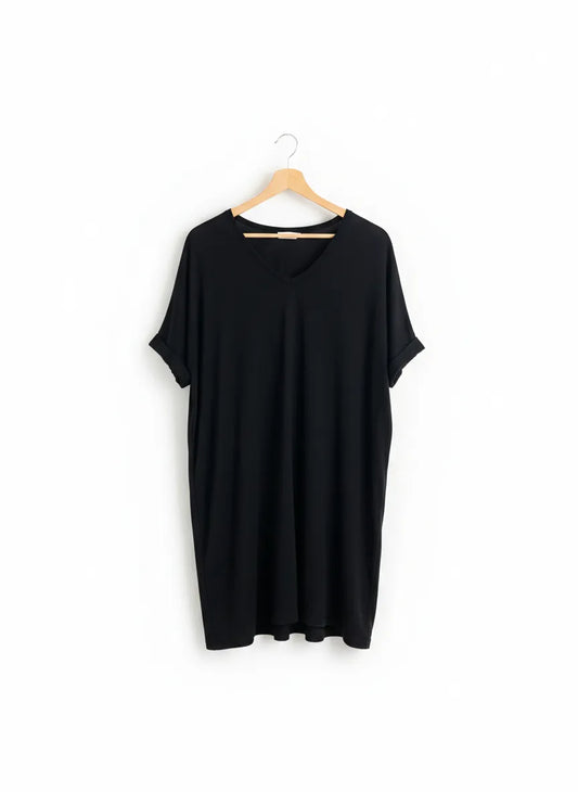 H&M svart t-shirt med v-ringning