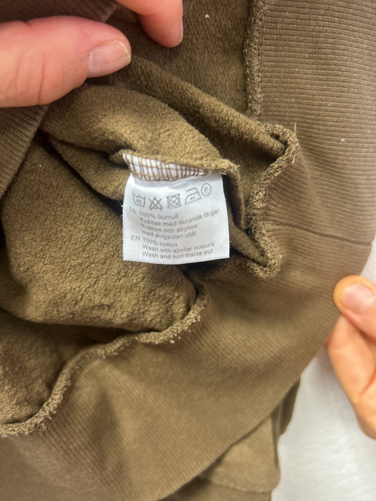 DNMD brun sweatshirt i bomull XL