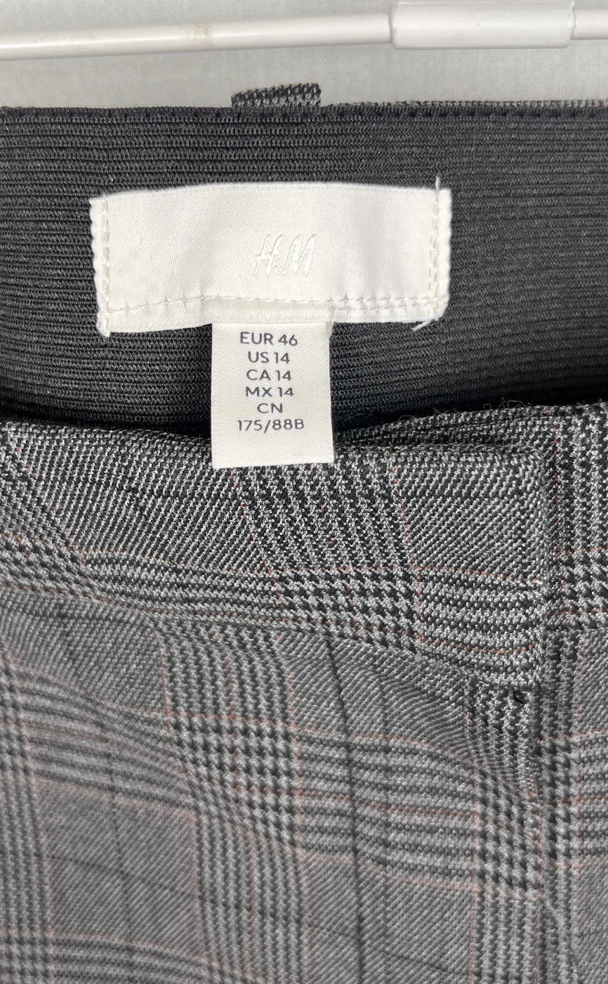 H&M rutiga skräddade byxor