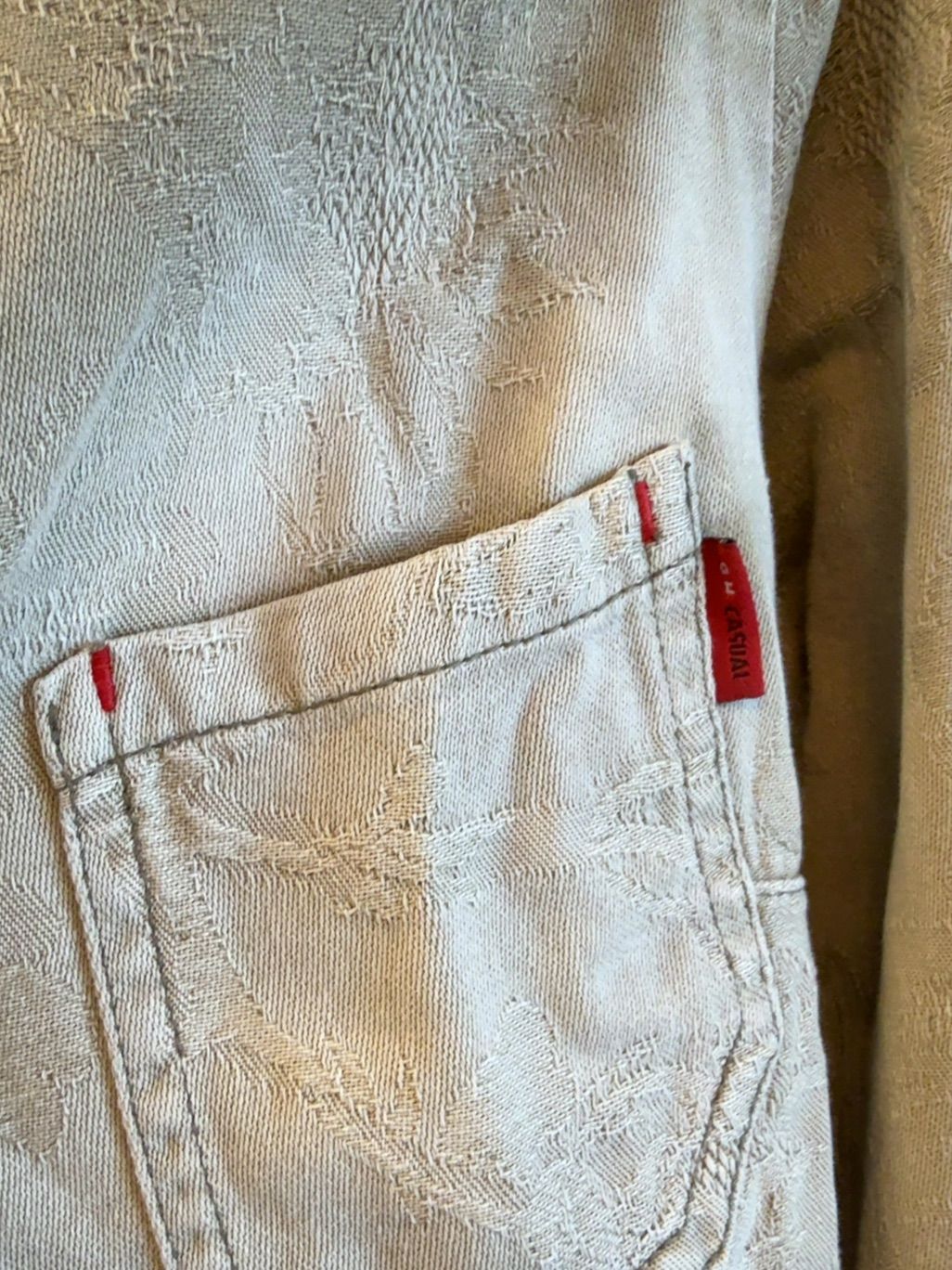 Green House beige jacquard denimjacka