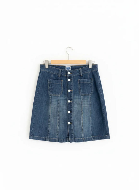 Image jeanskjol med knappfront