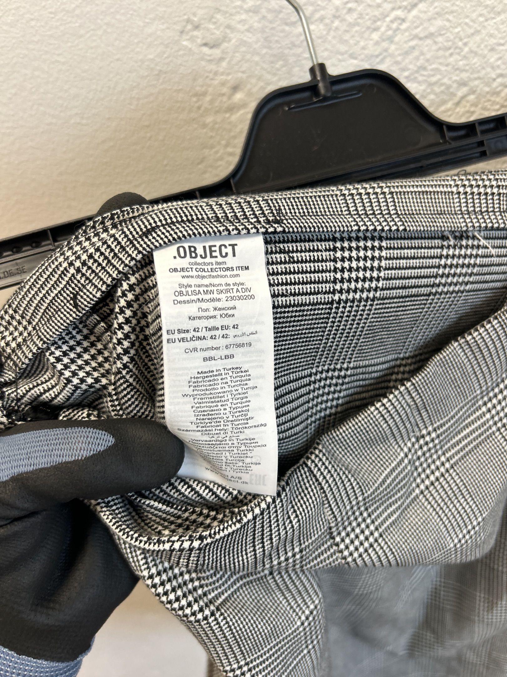 Object rutig kort kjol