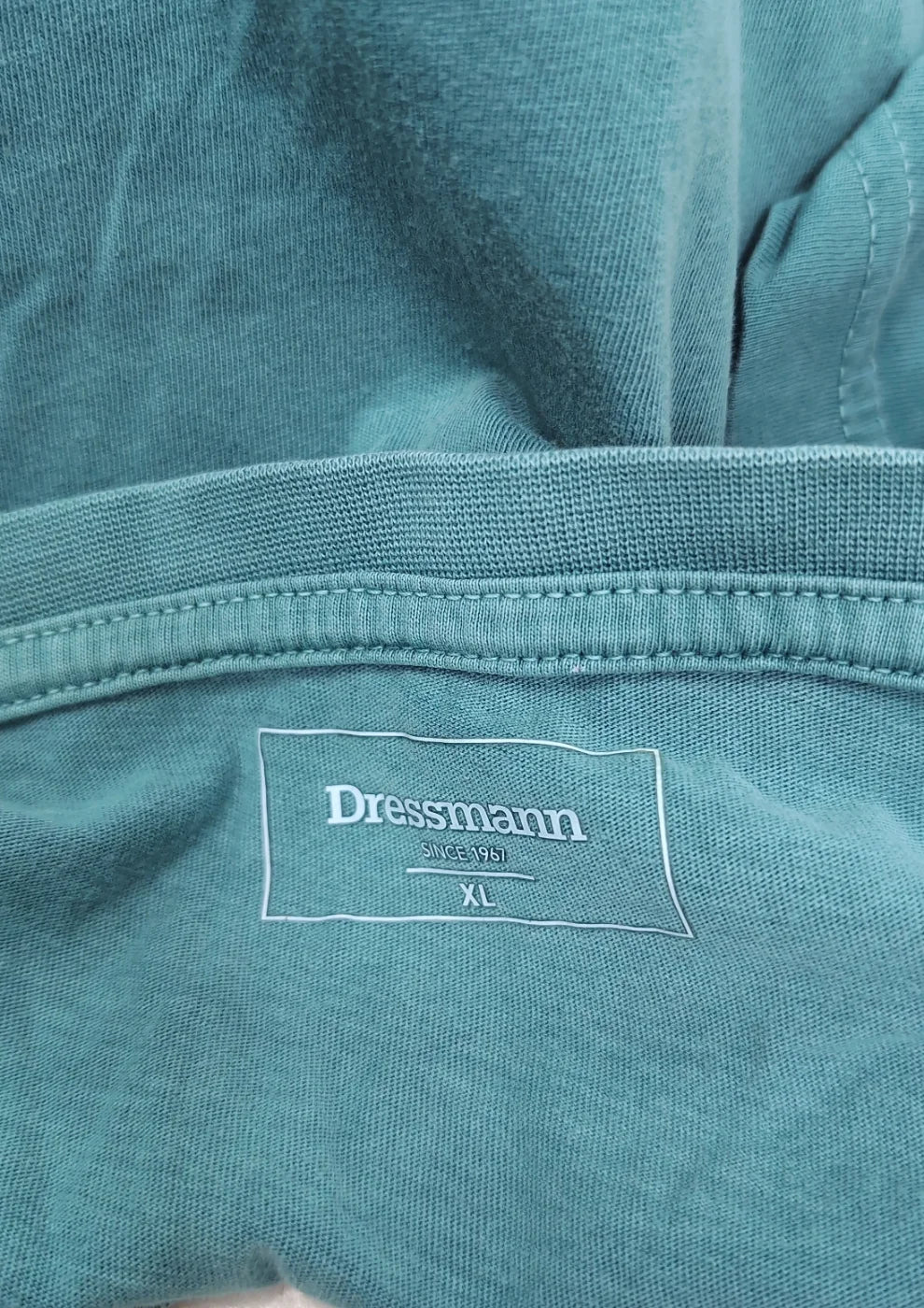 Dressmann t-shirt i bomull, teal XL