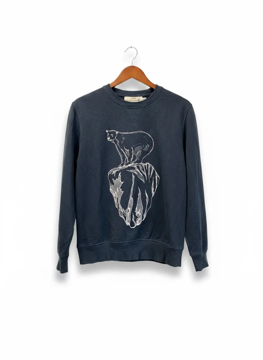 L.O.G.G. H&M mörkblå sweatshirt med tryck