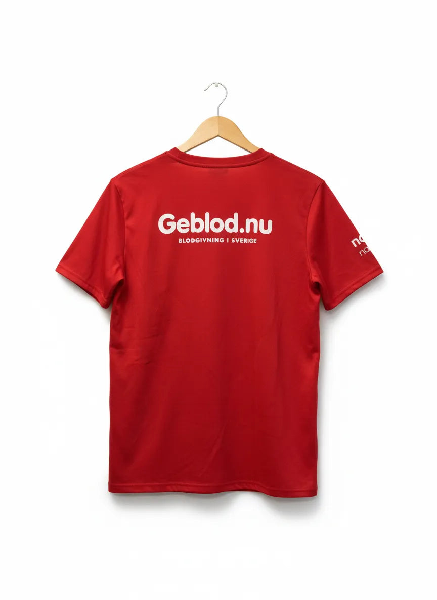 Blodomloppet röd sportt-shirt